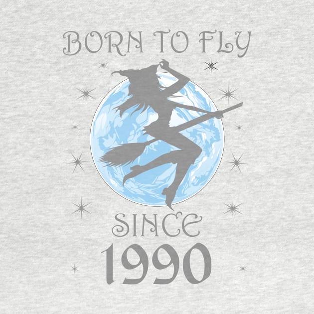 BORN TO FLY SINCE 1948 WITCHCRAFT T-SHIRT | WICCA BIRTHDAY WITCH GIFT by Chameleon Living